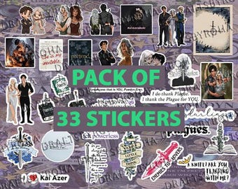 Powerless Book Sticker Pack: Kai Azer & Paedyn Grey Decals (Digital Download)