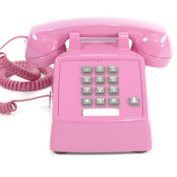 Vintage telephone Candy Pink push button phone