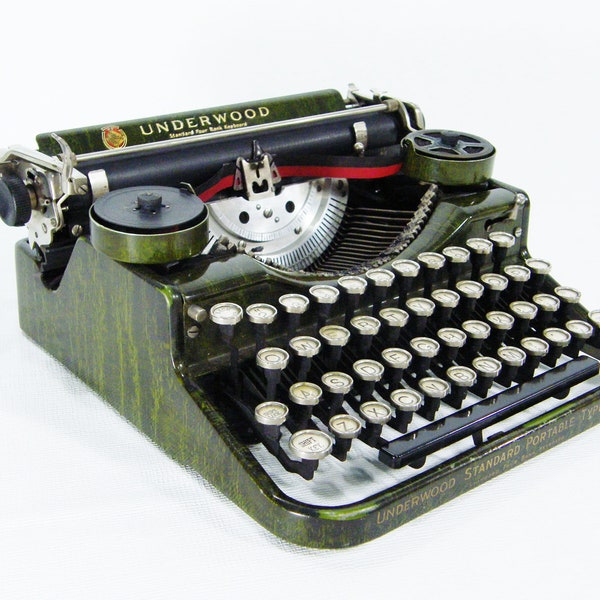 1930s Portable Typewriter Vintage Green color