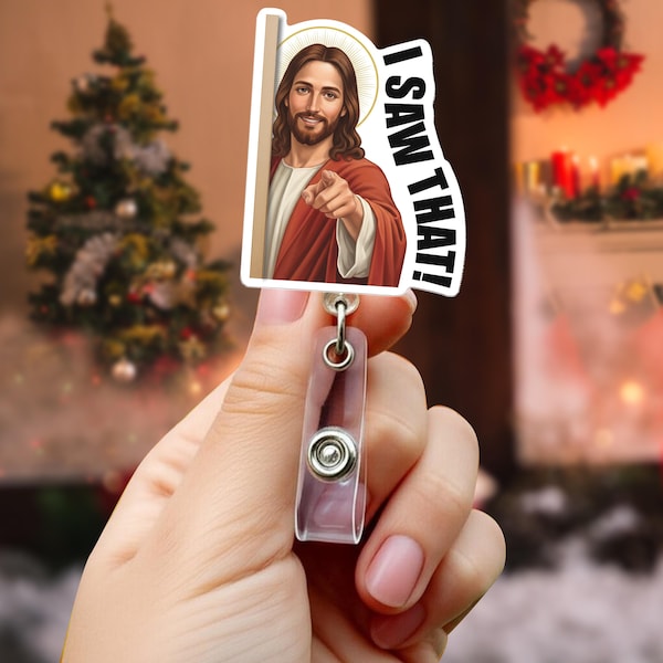 Jesus Badge Reel, I Saw That Id Holder Acrylic, Faith Nurse Badge Clip, Religious Gift For Healthcare Workers Teachers Office Staff 2025