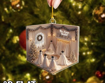She Said Yes to the Dress! Elegant Wedding Dress Christmas Tree Ornament  Gift for the Bride - Etsy