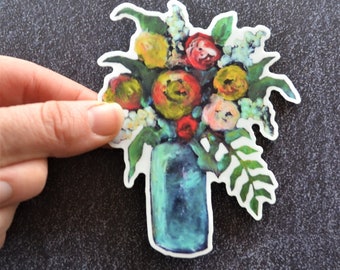 Floral Artwork Vinyl Sticker