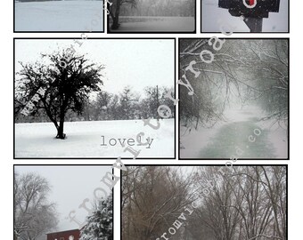 winter scenes digital page