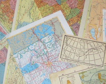 vintage map page pack
