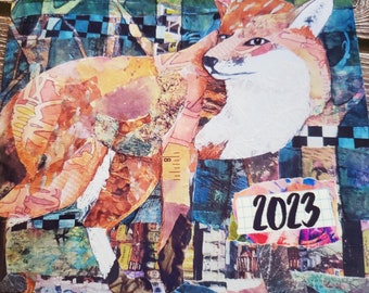 2023 printable FOX insert for Hobonichi Techo Cousin Cover on Cover