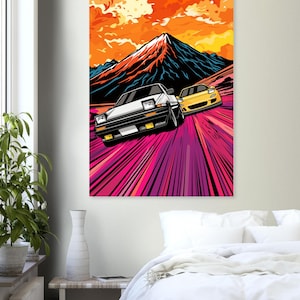 Cool Vintage Car Poster, home decor, wall art, poster, vintage poster, retro poster, classic car poster.