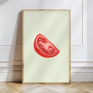 Watercolor Tomato Kitchen Print: Rustic Italian Food Art (Digital Download