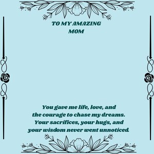 To My Amazing Mom Necklace – Infinity Heart Pendant with Message Card, Meaningful Gift for Mother’s Day, Birthday or Thank You