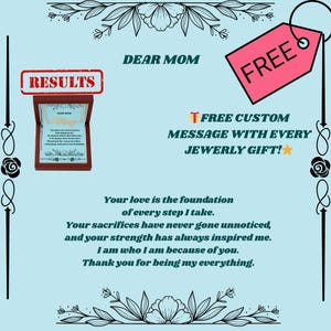To Dear Mom – Elegant Jewelry Gift with Free Custom Message | Celebrate Her Strength & Love | Perfect Mother’s Day