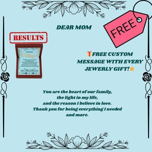 To Dear Mom – Necklace Gift with Heartfelt Message Card | Love & Appreciation Jewelry from Son | Custom LED Gift Box