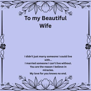 To My Beautiful Wife Necklace Gift – Romantic Jewelry with Message Card for Anniversary, Birthday, or Special Occasions