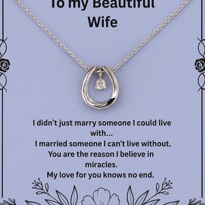 Collier cadeau pour ma belle femme - Bijoux romantiques avec carte pour anniversaire, anniversaire ou occasion spéciale