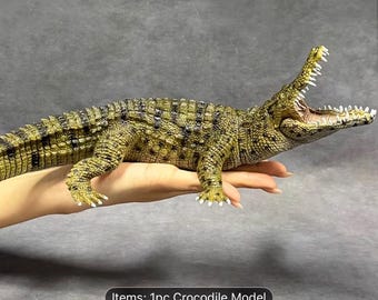 Realistic Closeable Jaw Crocodile, collectable, Home Décor, Gift, Figurine, Toy Model, Animal Ornament,