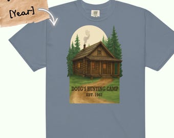 Personalized Hunting Camp Shirt with Custom Name & Year (S–4X)