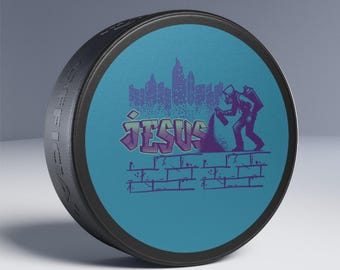 gift for hockey players, Sport Gift for Fans, Ice Hockey Accessories, Christian hockey puck for fans, Christian Sports Decor,