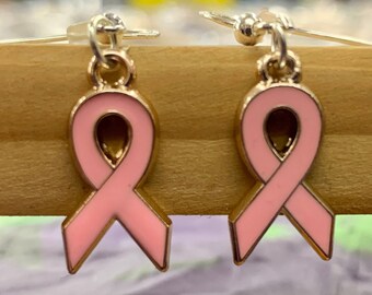 Pink Ribbon Earrings