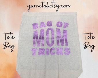 Bag of Mom Tricks, Cotton Grocery Tote Bag