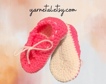 Toddler Boat Shoe Slippers (Pink & White)