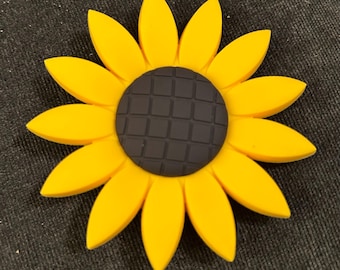Bolso de playa de goma con diseño de girasol grande, bolso de mano multiusos