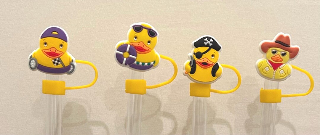 Straw Duck Racing Duck Straw Toppers Cruise Ducks/racing Duck/lifeguard Duck/pirate Duck ...