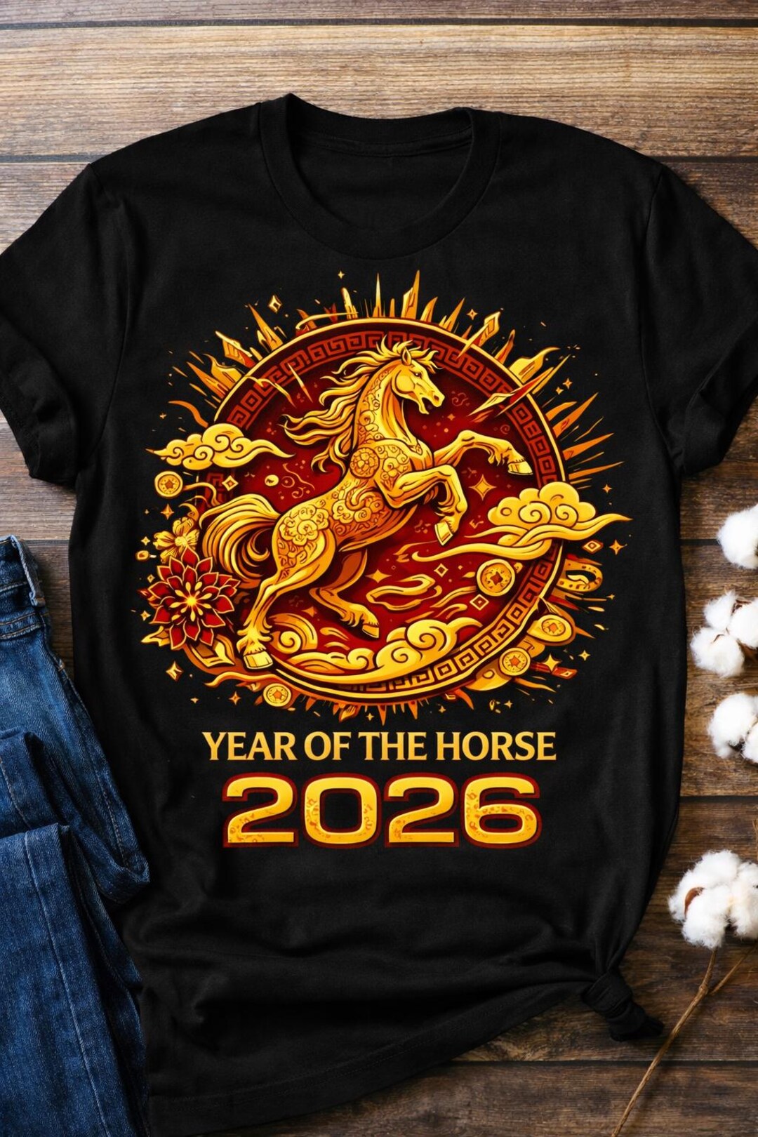 Year of the Horse 2026 PNG Bundle, Chinese Zodiac Horse Art, New Year ...