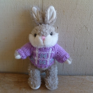 Playful Plush Rabbit Bunny 10&quot; Tall 1988 Stuffed Animal Toy