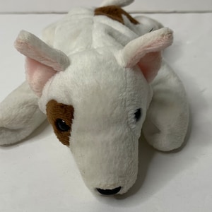Ty Butch the Dog Beanie Baby Plush Bull Terrier Dog 9" Long 1999 Stuffed Animal Toy  NO TAG
