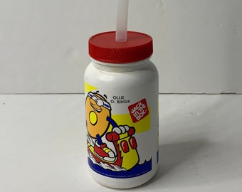 Jack in the Box Kids Drink Container "Sly Fry, Ollie O Ring" Buddies 4" Tall