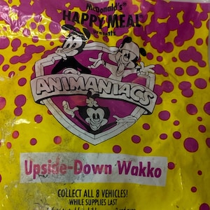 Animaniacs Upside Down Wakko Car McDonalds New in Package 1993