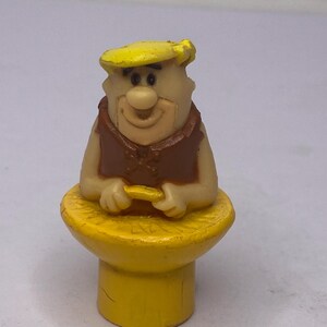 Barney Rubble, Flintstones Finger Puppet Cake Topper 2.25&quot; Tall Hannah Barbera