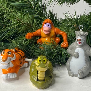 Disney Jungle Book Christmas Ornaments 3&quot; Tall Set of 4 McDonalds Happy Meal Toys
