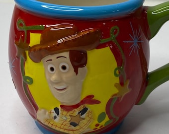 Toy Story Woody Sketch Ceramic Mug  3.75" Tall X 5.5" Wide 12 oz Mug