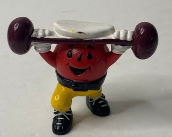 Kool Aide Man Lifting Weights Premium Kraft General Foods Cake Topper 2.5" Tall