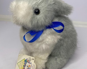 ヴィンテージ ウサギ ぬいぐるみ 長い脚 ピンク リボン ぬいぐるみ