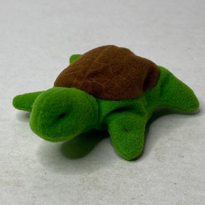 Rare Ty Speedy the Turtle Teenie Beanie Babies Plush Turtle 4&quot; Long 1993 Stuffed Animal Toy