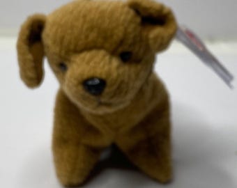 Ty Tuffy the Dog Beanie Babies Plush Dog W/ Tags 7" Long 1996