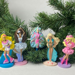 Barbie Christmas Ornaments Set of 5 Mattel McDonalds Happy Meal Toy