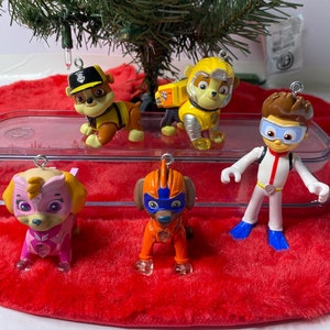 Paw Patrol Christmas Ornaments 3" Tall Set of 5