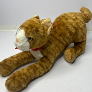 Ty Stretch the Cat Classic Plush Cat Kitten 16" Long W/ Tail 1999 Stuffed Animal Toy