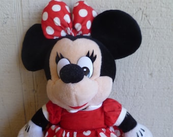 Disney Plush Minnie Mouse 10" Tall Stuffed Toy Doll