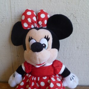 Disney Plush Minnie Mouse 10" Tall Stuffed Toy Doll