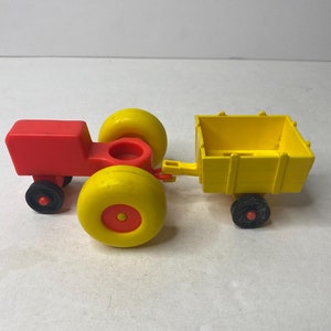 Fisher Price Little People Farm Tractor with Trailer Vintage
