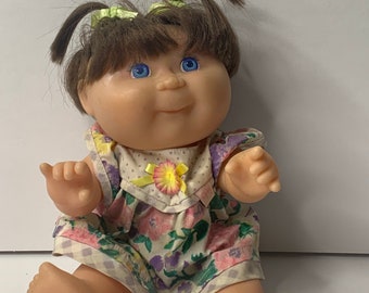 Cabbage Patch Kids Doll Mattel Hair Grow Blue Eyes  12" Tall 1999 Vinyl Toy Doll