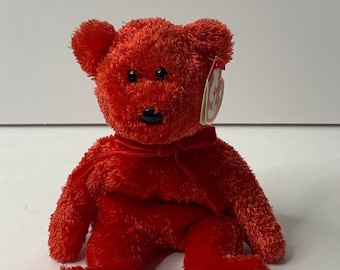 Ty Sizzle the Bear Beanie Baby Plush Bear W/ Tags 9" Tall  2001 Stuffed Animal Toy
