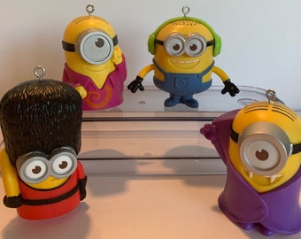 Minion McDonalds Happy Meal Toy Ornaments Cake Topper Set of 4