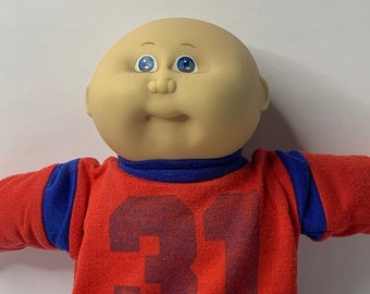 Cabbage Patch Kids Preemie Boy Doll Blue Eyes 15" Tall 1982 Stuffed Toy Doll