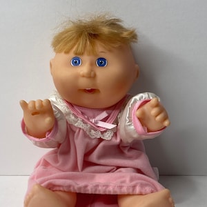 Cabbage Patch Kids Preemie Doll Blue Eyes 12&quot; Tall 1996 Mattel Hard Body Doll