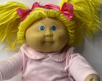 Cabbage Patch Doll Blond Haare Blaue Augen 16 "Tall 1982 Stofftier Puppe