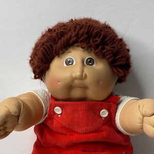Cabbage Patch Kids Boy Doll Brown Hair Brown Eyes 16&quot; Tall 1982 Stuffed Toy Doll