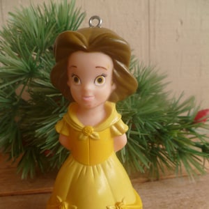 Disney&#39;s Princess Belle Beauty and The Beast Christmas Ornament Cake Topper 5&quot; Tall